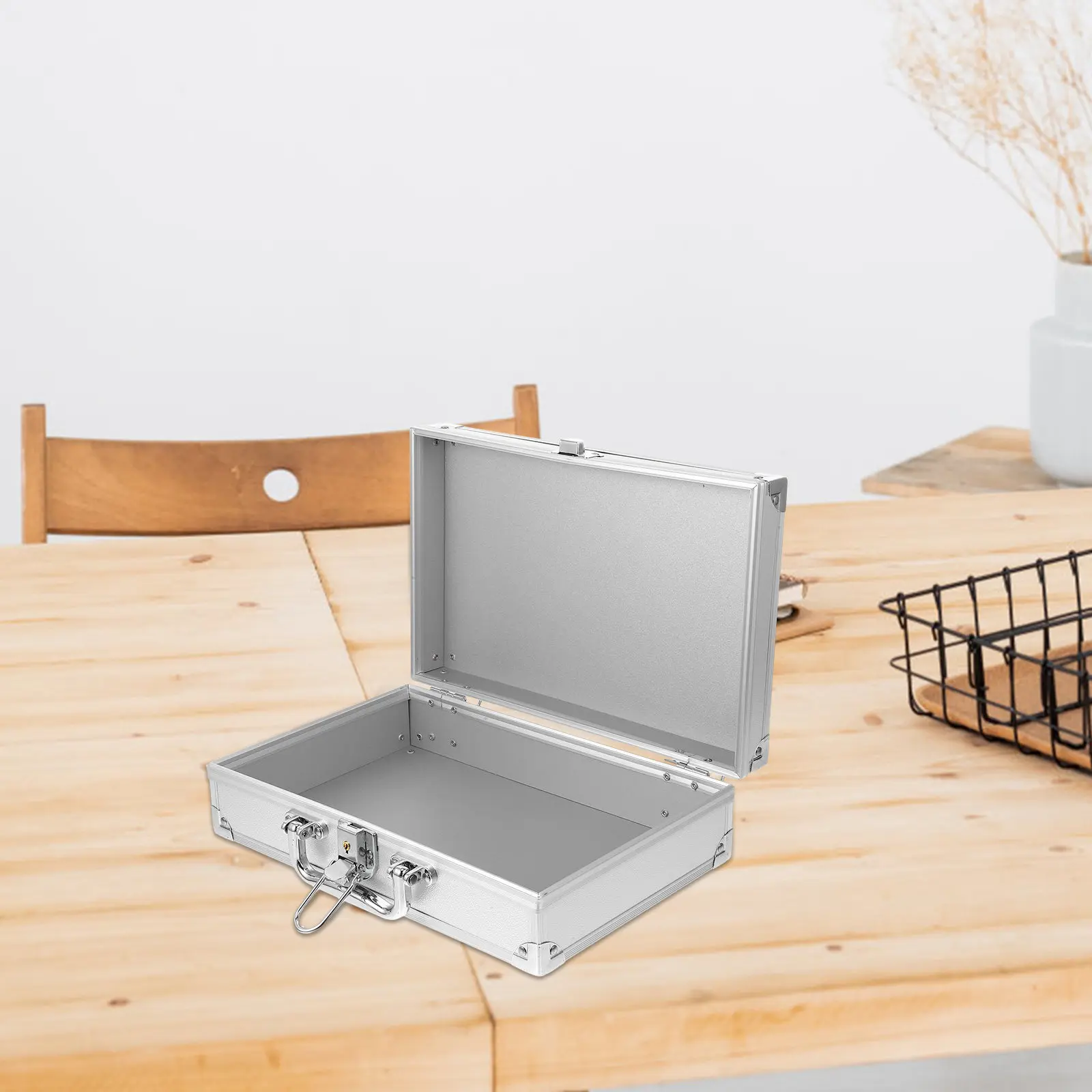 알루미늄 합금 도구 상자 잠금 가능 미니 서류 가방 비상용 노트북 도구 보관 케이스 여행용 정리함 휴대용 금속 운반 상자