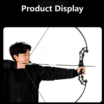30/40/50lbs Professional Hunting Bow for Fishing, Archery - Alloy Straight Bow For Outdoor Hunting, Shooting, Practice Arrows 5