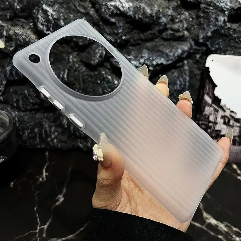 Luxury Transparent Skin-Friendly Corrugated Shockproof Bumper Case