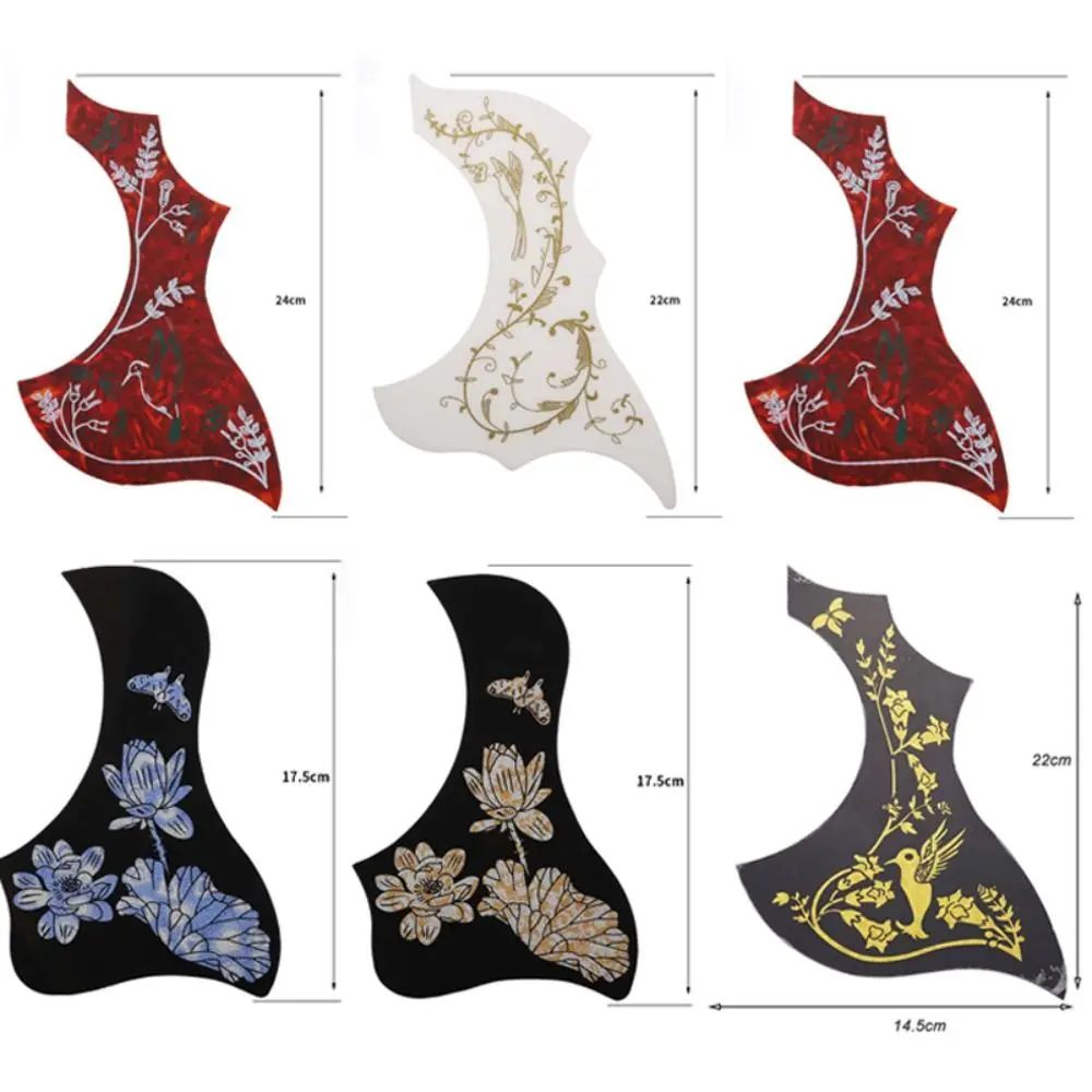 Selbstklebendes Schlagbrett für Folk-Akustikgitarre, Vogelform, bedrucktes Muster, Schlagbrett, Aufkleber, ABS, Gitarrenzubehör, Schlagbrett – Detail 1