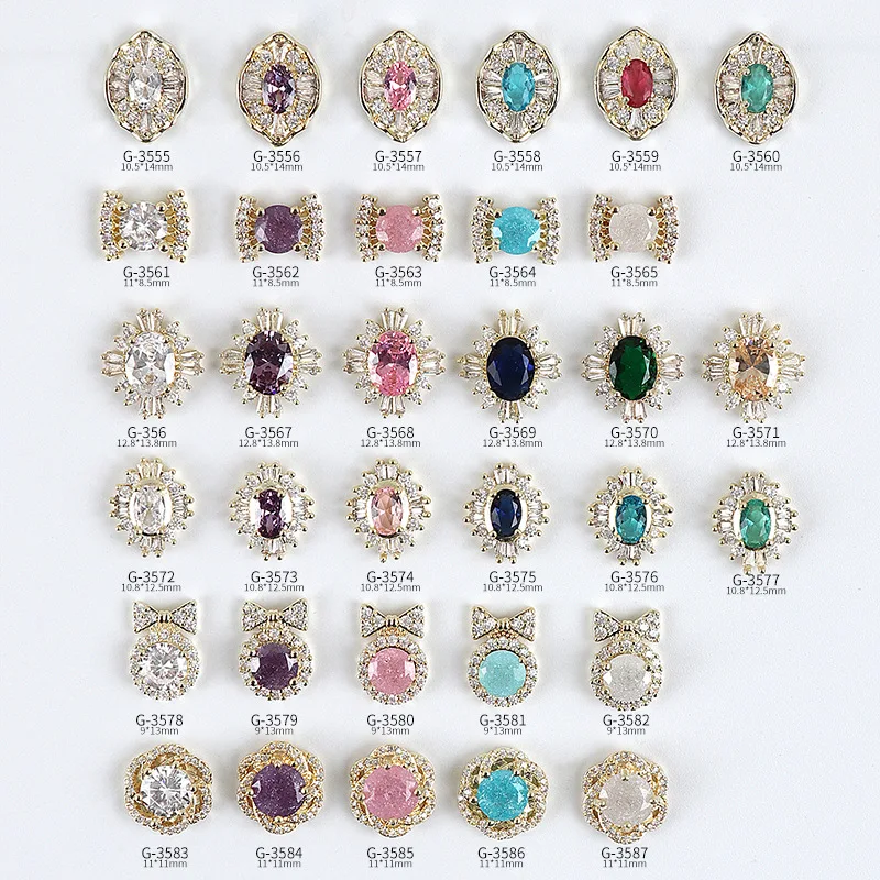 

New 10pcs Charm Luxury Zircon Stone 3D Nail Art Decoration Diamond Crystal Jewelry Manicure Design Accessory