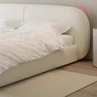 Tête de lit simple blanche en tissu, style français, chambre à coucher, design moderne, accessoires de maison 4