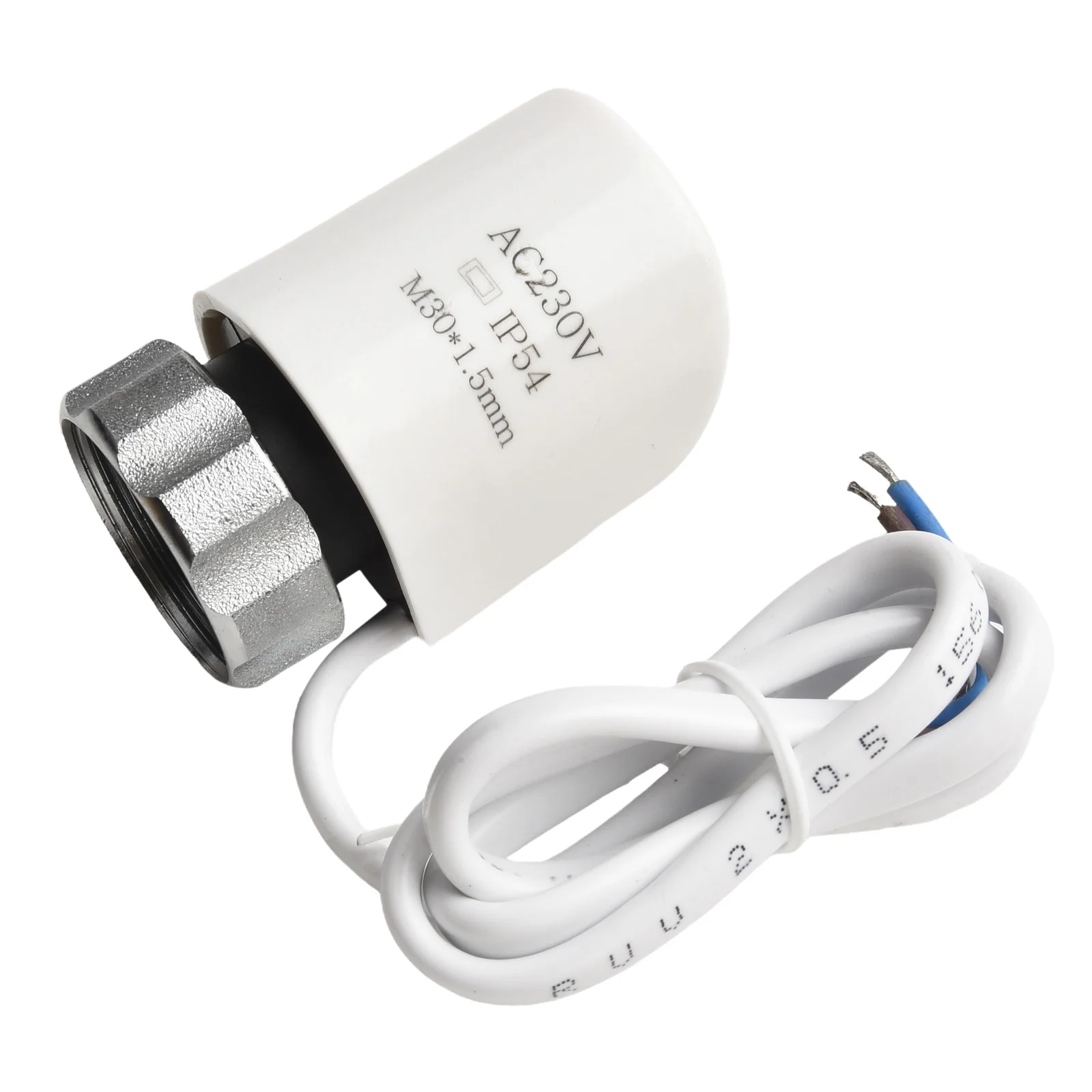 AC230V แอคชูเอเตอร์ไฟฟ้า1ชิ้น, M30x1.5mm แอคชูเอเตอร์ไฟฟ้าสำหรับทำความร้อนใต้พื้นวาล์วหม้อน้ำเครื่องมือไฟฟ้า 1