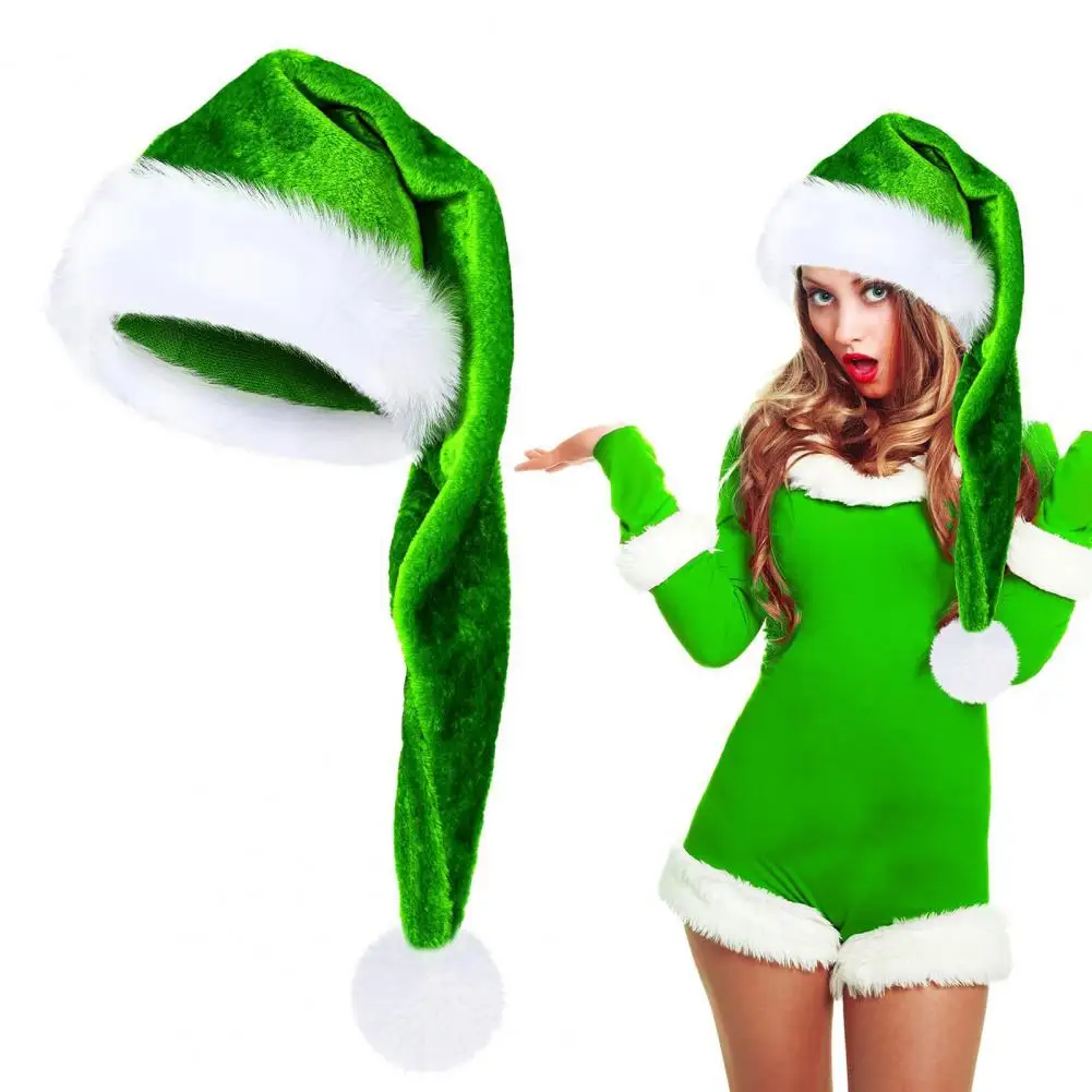 Santa Hat Long Xmas Velvet Santa Hat Winter Warm Costume Christmas Party Supplies for Cosplay Novelty Christmas navidad
