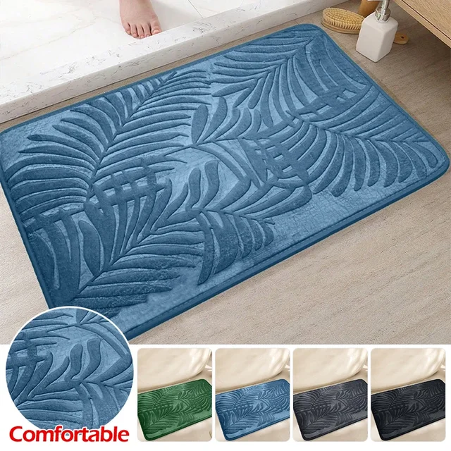 Memory Cotton Bathroom Rug – Absorbent Non-Slip Mat 1
