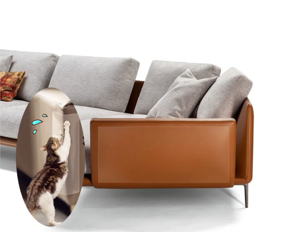 PVC Sofa Stickers PVC Transparent Protection Sofa Stickers Training Cat Scratching Durable For Furniture Sofa Table Chair