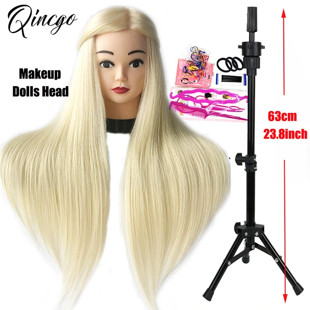 Mannequin Head Training Head 80% Real Human Hair Salon Hairdressing  Practice Can Be Trimmed And Dyed - AliExpress