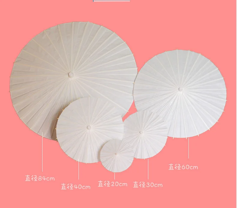 

New 20/30/40/60cm Handmade Colored Paper Umbrella Traditional Kids DIY Painting Paper Umbrella Decor Arts and Crafts Supplies