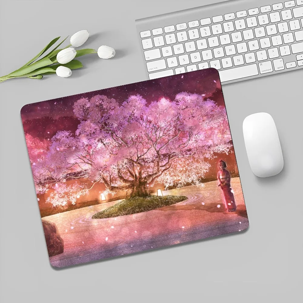 Anime Sakura Rubber Small Office Student Gaming Thickened Large Writing Pad Non-slip Cushion Mouse Pad for PC Gamer Mousemat 3