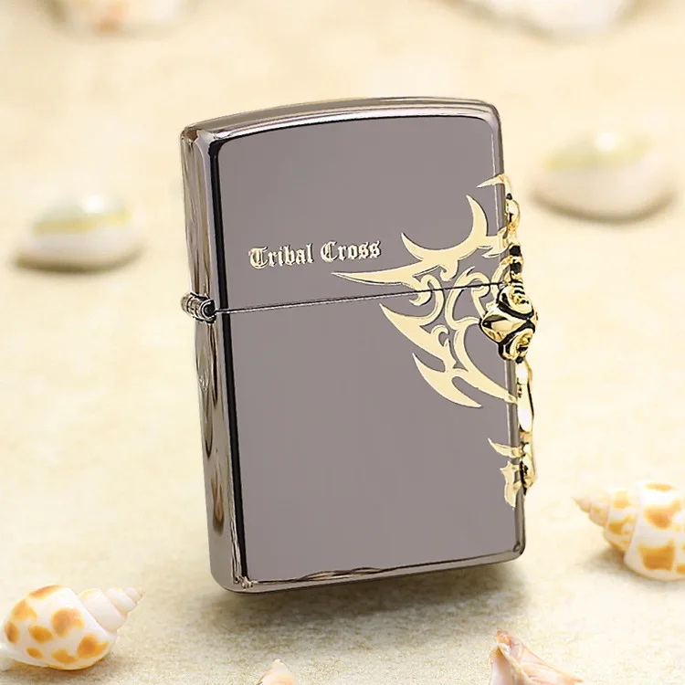 

Подлинная масляная Зажигалка Zippo, медная ветрозащитная черная керосиновая зажигалка с крестом ice cross, подарок с кодом против подделки