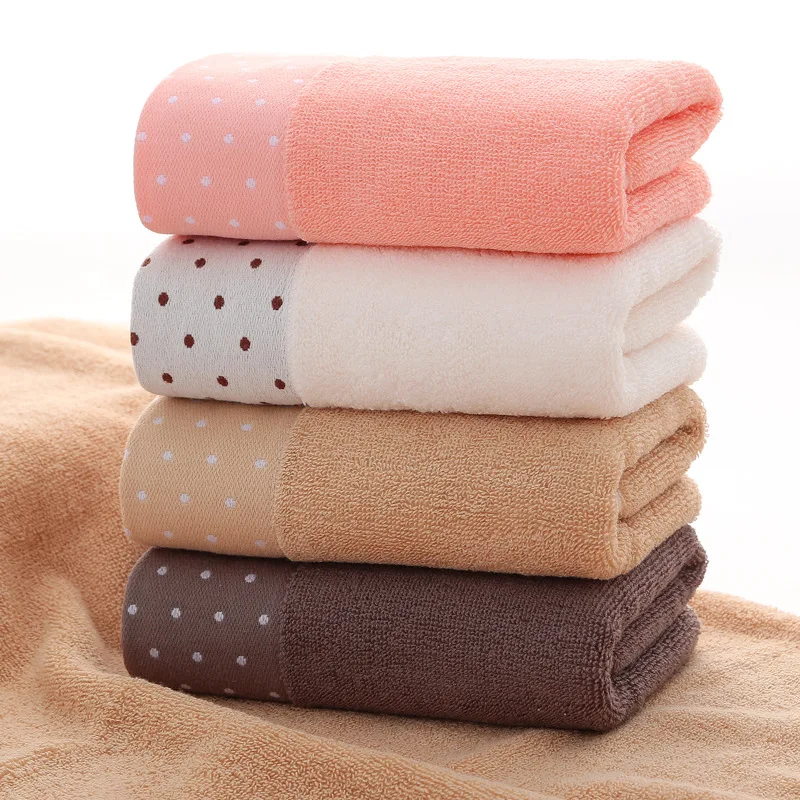 

72x33cm Bath Towels Thickened Pure Cotton Household Absorb Water And Do Not Shed Hair Plain Color Face Washing Fiber Towels