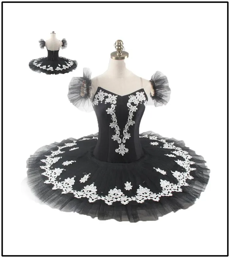 

Wholesale Cheap Professional Adult Black Swan Lake Pancaked Nutcracker Classical Ballet Costumes TUTU Dress For Girls