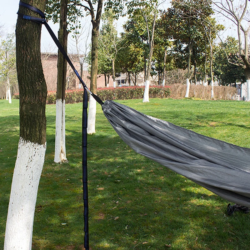 

2 Pcs Hammock Straps Reinforced Polyester Straps For Outdoor Hammock In Black With High Load-bearing Set Of Knots