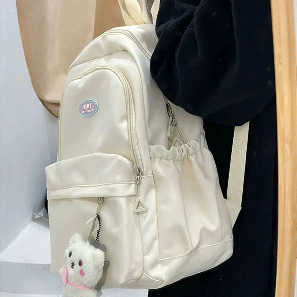 Simple Large Capacity Backpack High School Book bag Waterproof Nylon Travel Knapsacks Student Schoolbags for Teenager Boys Girls 4