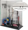 rtical Outdoor Storage Shed, 5.6 x 2.3 ft Lockable Resin Waterproof Tall Storage Cabinet with Floor, Suitable 3