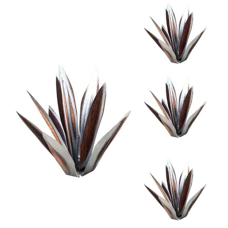 Scultura Rustica Di Tequila, Pianta Di Agave In Metallo Fai-Da-Te, Agave In Metallo Dipinto A Mano Rustico, Decorazione Artistica Da Giardino