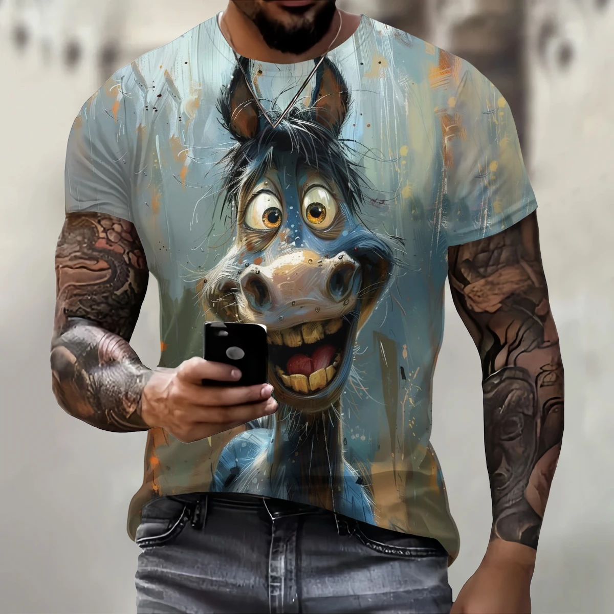 Men’s 3D Printed Funny Animal T-Shirt Collection