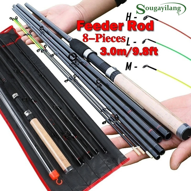 Sougayilang 6 Section 3m Feeder Rod L M H Power Fishing Rod Ultralight