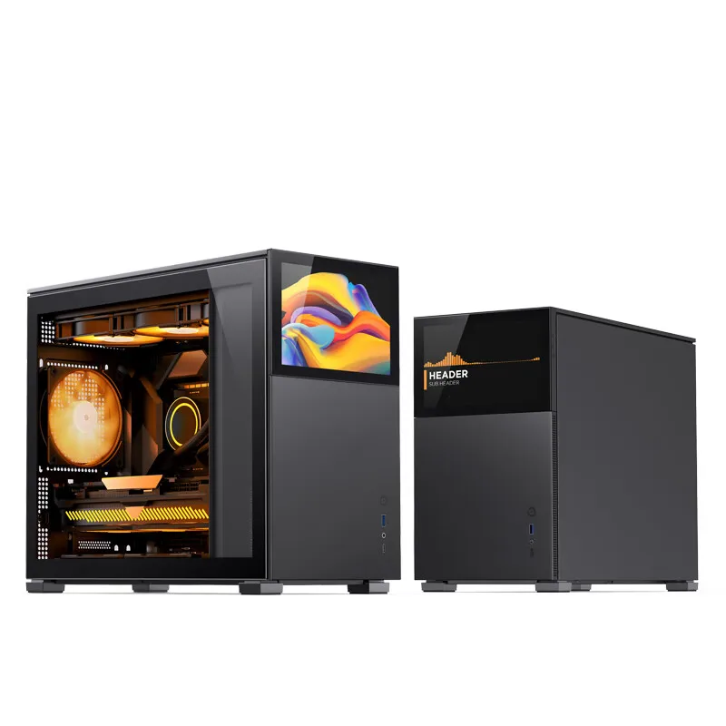 Jonsbo Pinecone D31 Case MATX ITX DTX Small Translucency Sub Screen of Video Games Support ATX Power 360 Cold Exhaust Chassis