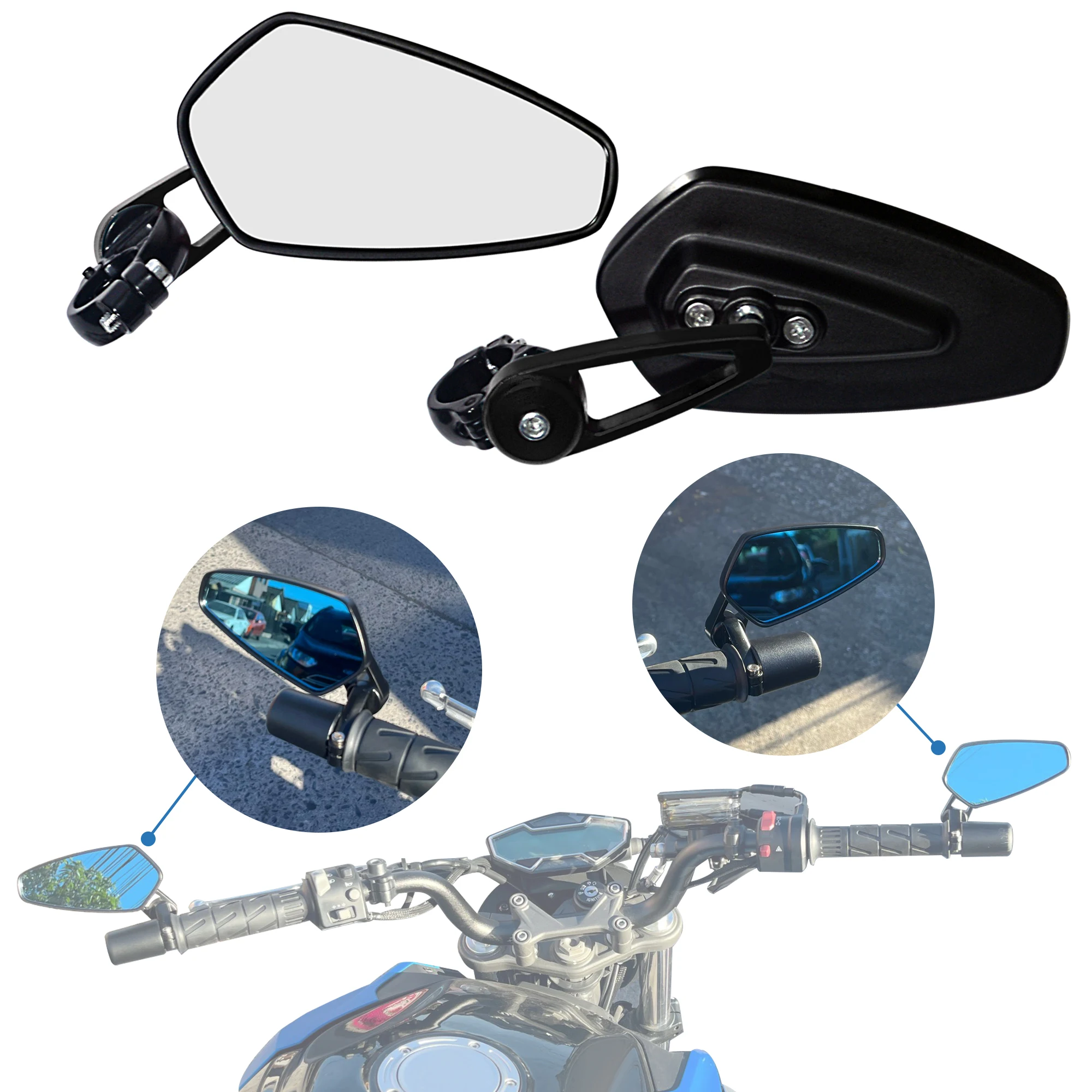 

Зеркало заднего вида для Kawasaki, Honda, Duke, мотоцикла, 7/8 дюйма, 22 мм
