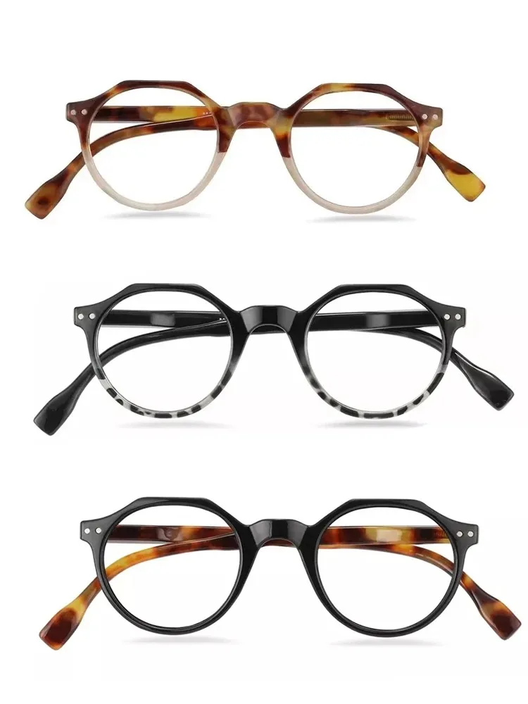 Round Reading Glasses For Women Anti Blue Light Prescription Glasses Large Frame Hyperopia Fake Eyewear +0+3.5 - 6