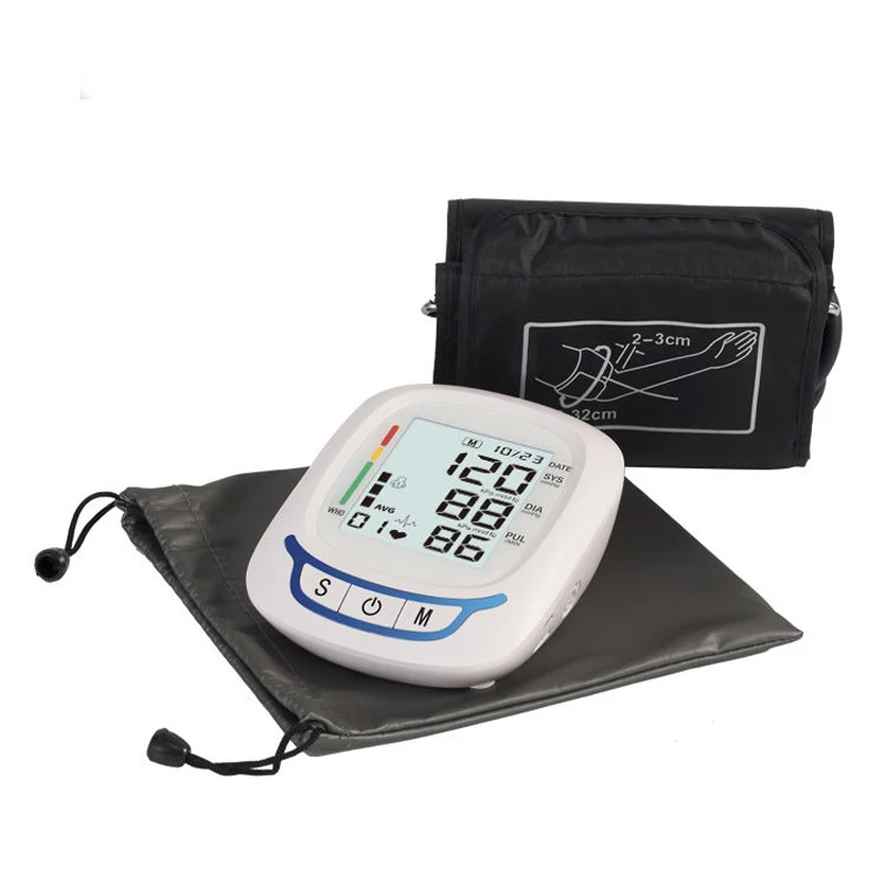 Upper Arm Cuff Monitor Electronic Sphygmomanometer Household Blood Pressure Monitors BP Measuring Instrument Tensiometer