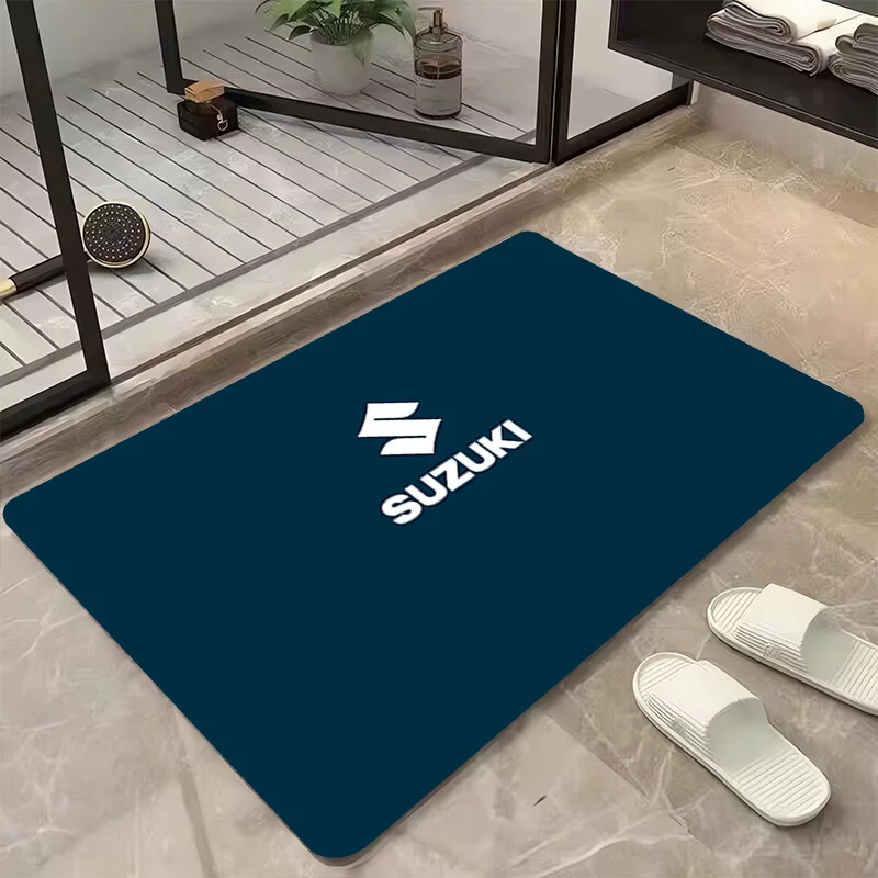 

S-SUZUKI Foot Mat Non Slip Carpet Doormats Kitchen Decoration Rugs Doormat Entrance Door Absorbent Bathroom Rug Floor Mats Home
