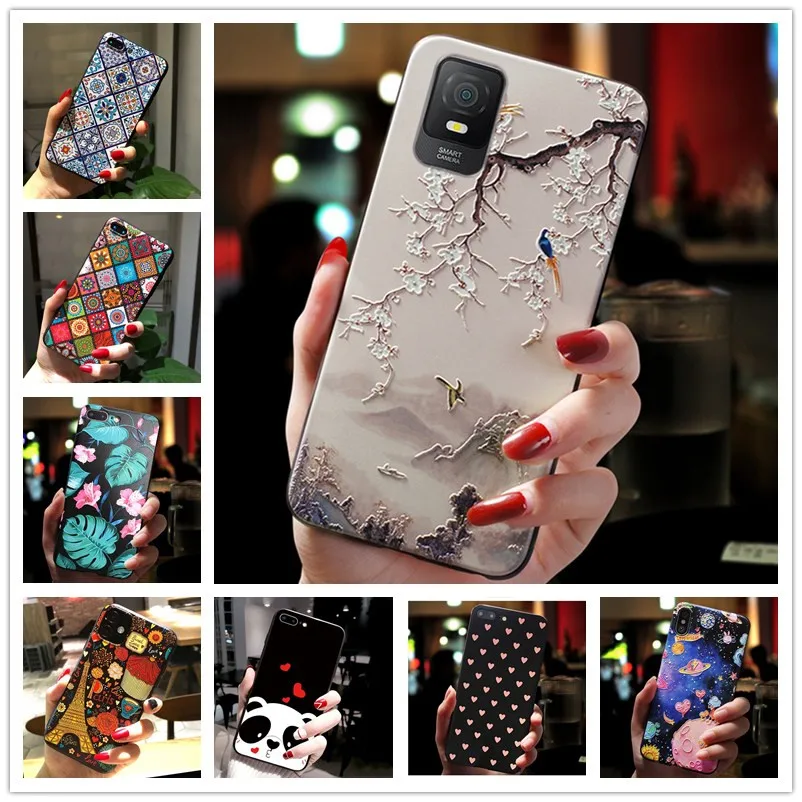 Custodia Per Telefono Verniciata In Rilievo 3D Per Custodia Tcl 403 Per Tcl 40 Se Cover In Silicone Per Tcl 405 406 408 403 Custodia Tcl 40Se Fundas C