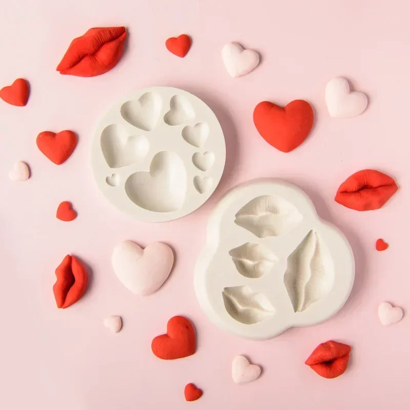 Cookie Silicone Mold Cartoon Heart Flower Leaves Uppercase Bows Shape Chocolate Biscuit Cake Decorating Tools DIY Fondant Forms