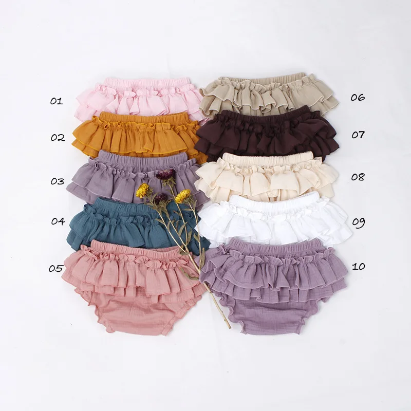 Baby Cotton Bloomers Baby Tutu Set Double Layers Kids Tutu Skirt Cotton Breathable Toddler Girls Bloomers Underwear Baby Short Skirt