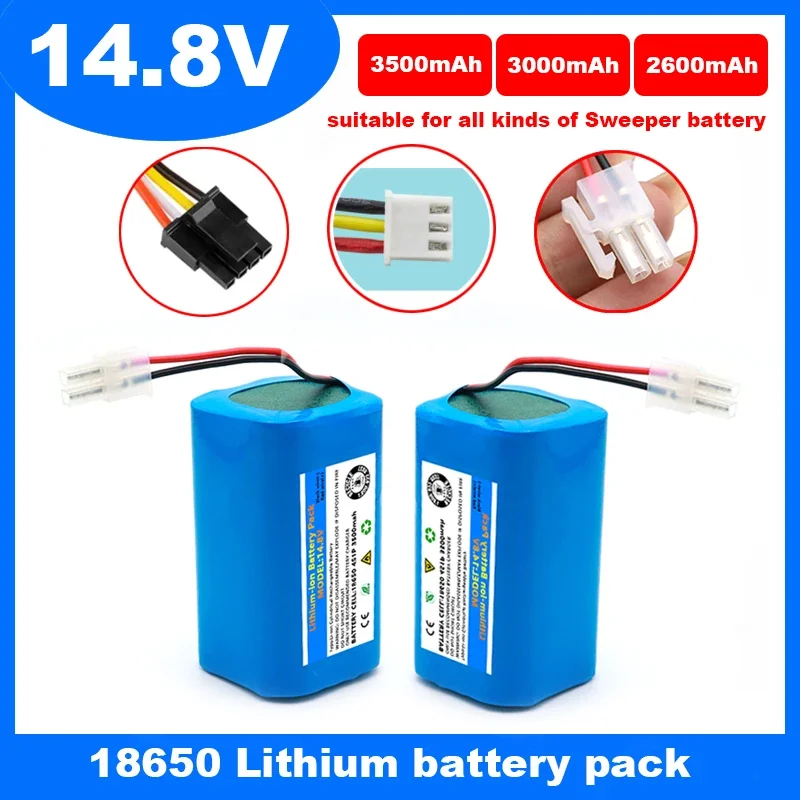 

14.8V 2600mah Rechargeable Lithium Battery For ILIFE A4s A6 V7s Plus A9s W400 Robot Vacuum Cleaner INR18650 M26-4S1P Batteries