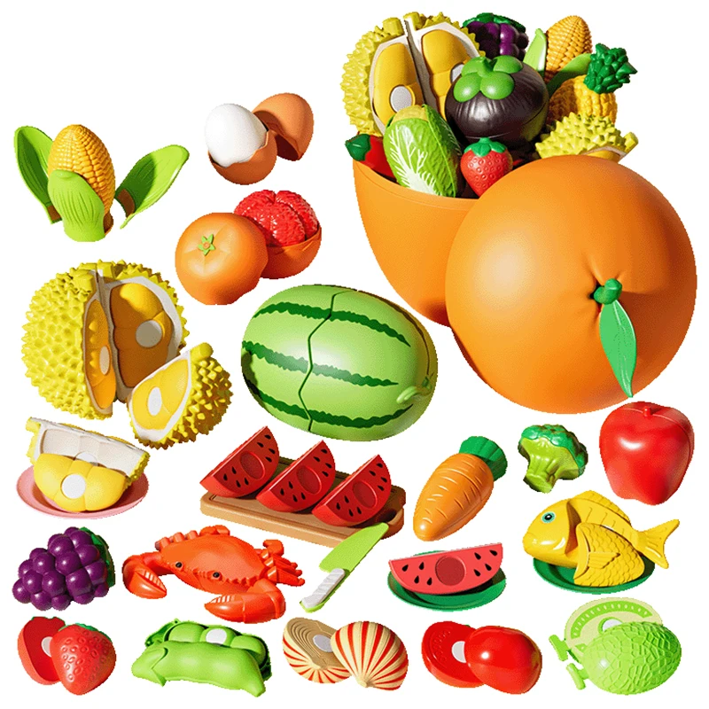 Pretend Kitchen Toys Pretend Food Toys Kitchen Toys Educational Toys Kid Pretend Play Kitchen Toy Set Simulation Cut Fruit Vegetables Sensory Game Make Pizza Food Cook Girl Interactive Education