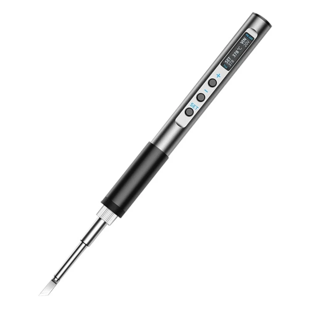 T12PRO PD 65W 디지털 디스플레이가 있는 납땜 인두, 180-450C 온도 범위, 실시간 온도 모니터링, C타입 입력