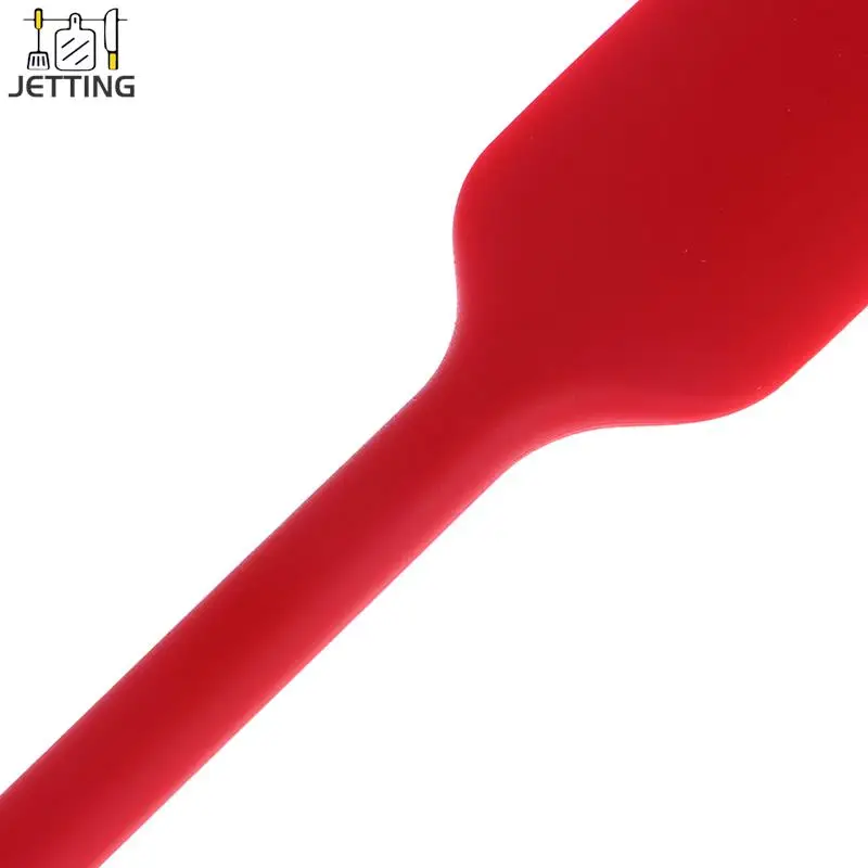 긴 손잡이 실리콘 주걱, 내열성, 유연한 논스틱 슬림 주걱, DIY 케이크 크림 스크레이퍼 블렌더 베이킹 도구, 1PC