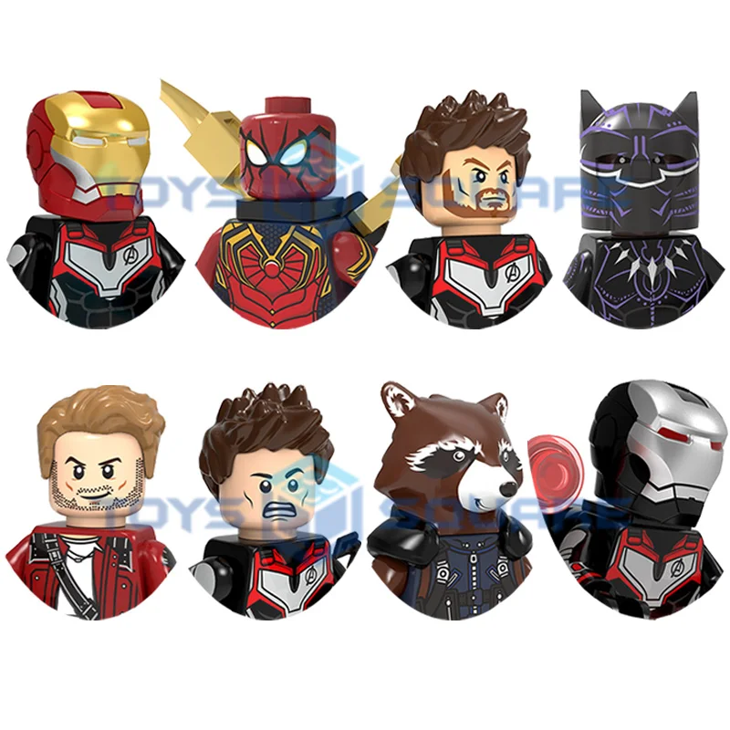 

The Rocket Iron Thor Spider Star Lord Black Hawkeye Panther Raccoon Machine мужская модель блоков семейный набор подарки игрушки PG8232
