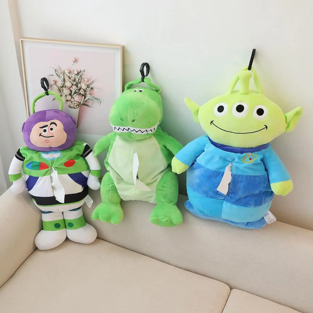 

Disney мультфильм аниме инопланетянин Базз светлый телефон мягкая кукла Рекс автомобиль фотография