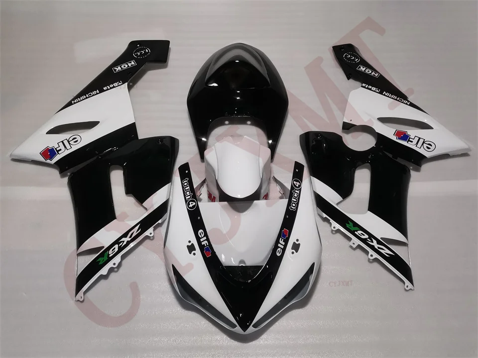Full Fairing Kit For 2005-2006 Kawasaki Ninja ZX6R 636 - ABS Plastic Bodywork, Includes Windscreen - View #6
