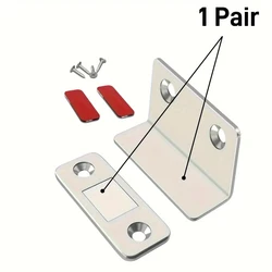 Invisible Magnetic Door Latch with Strong Adhesion and Seamless Release (1pair)