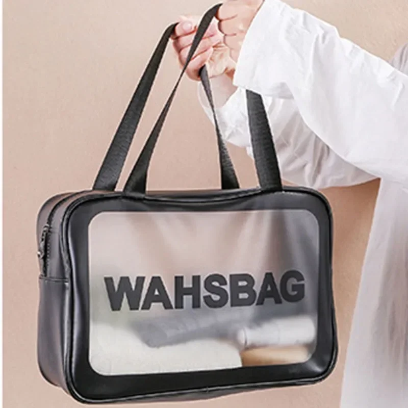 Black//White/pink Transparent Portable Women Travel Wash Bag Waterproof Makeup Storage Pouch Large Capacity Cosmetic Organizer 5