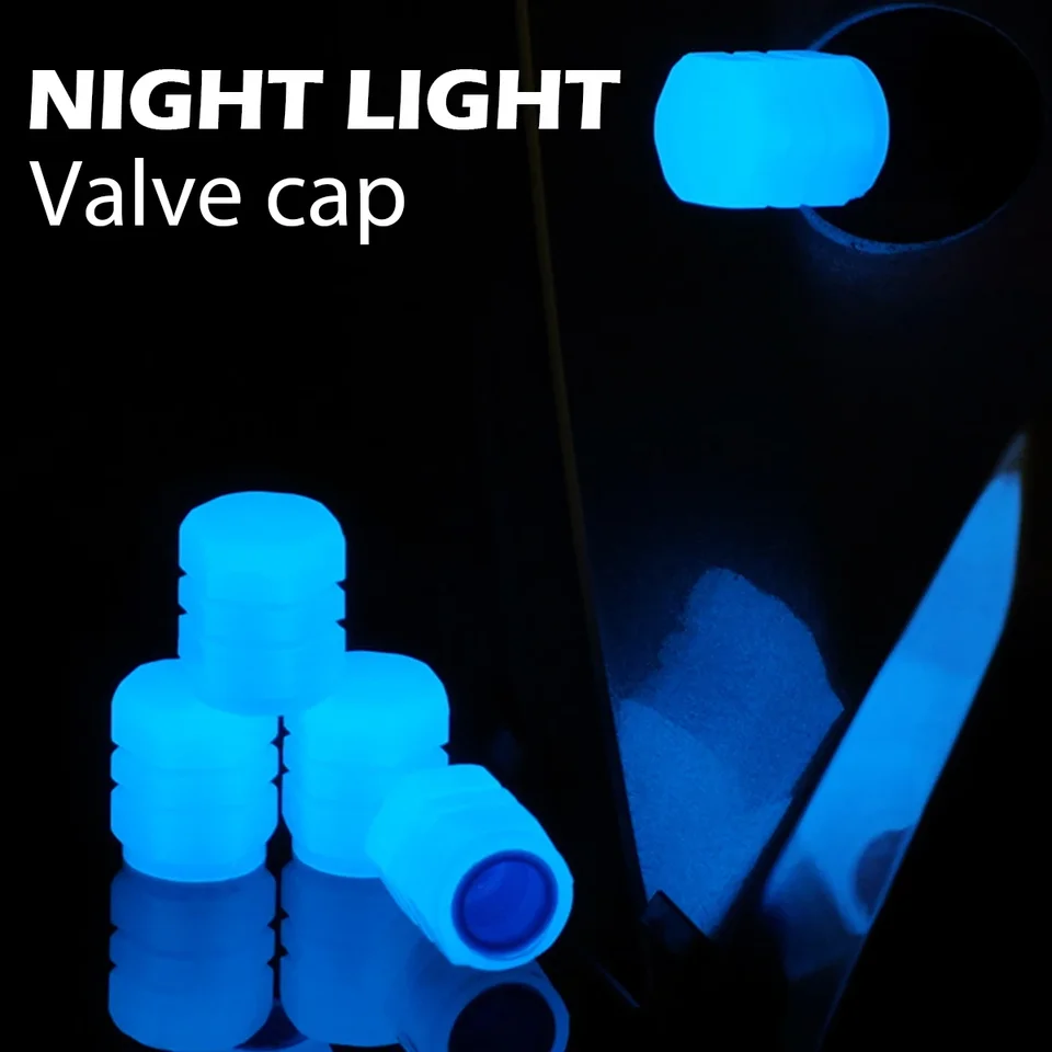 Lot De 20/40 Bouchons De Valve De Pneu Fluorescents Qui Brillent Dans
