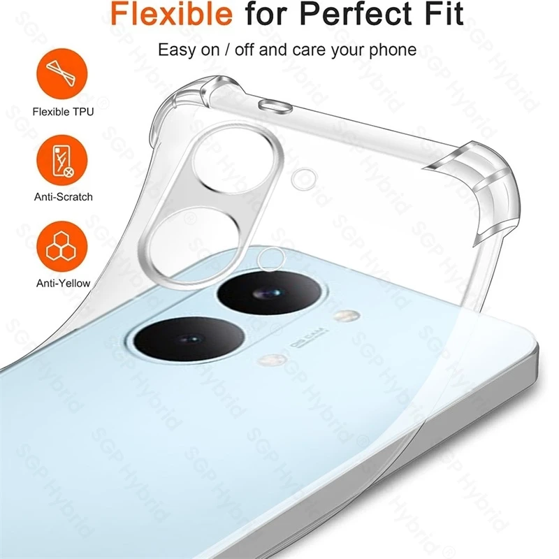Clear Anti-Yellowing Shockproof Silicone Phone Case