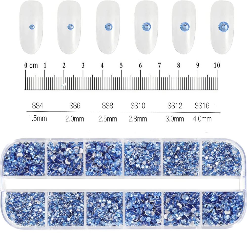 Sparkling Crystal Nail Art Rhinestones Kit with Tools