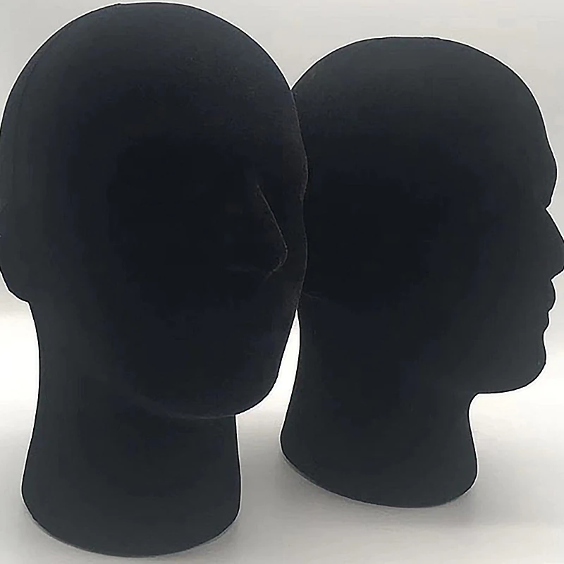  Phamb Afro Mannequin Head for Wigs Black Styrofoam