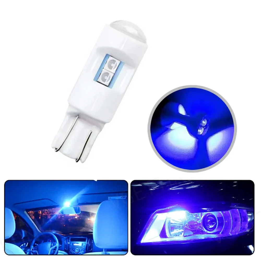 

1pc Car Wedge Interior Light Car Parking Bulb Auto License Plate Lamp T10 W5W WY5W Ceramic 3030 LED Car Lights Accessories