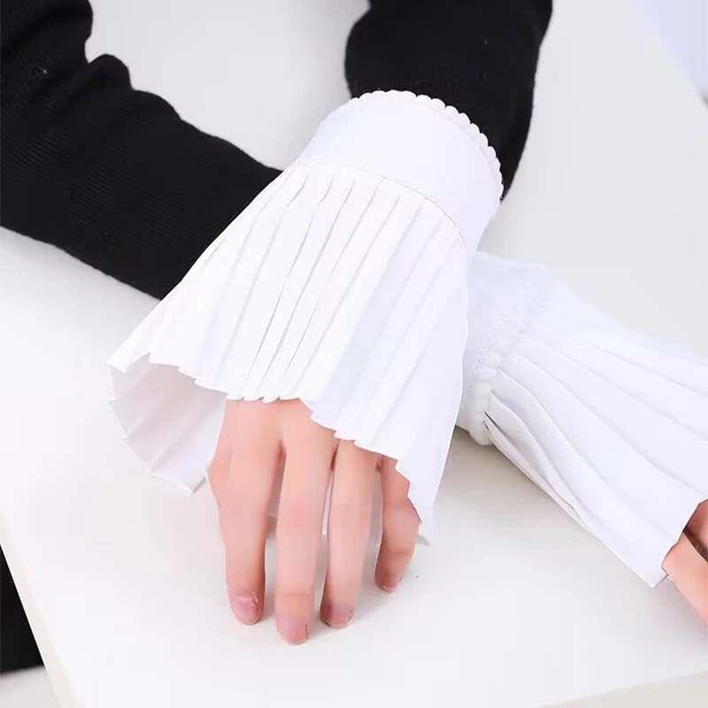 

nail photography cloth elegant pleated wrist fake sleeves Nail props photo detachable cuff decorative accessory Studio backdrops