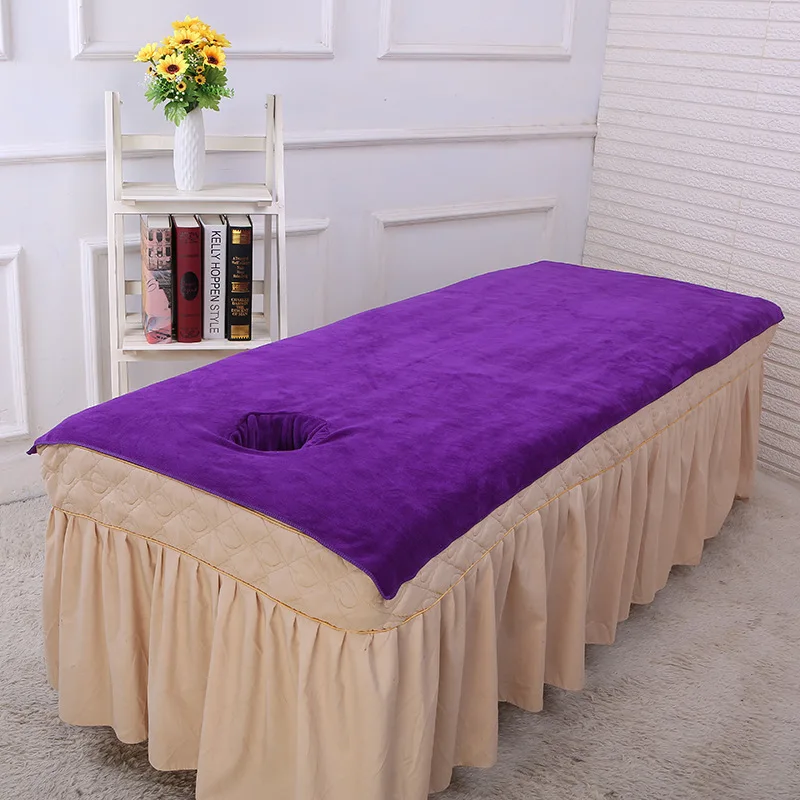 Various sizes Superfine Fiber Soft Beauty Salon Bath Towel Bed  With Hole Massage  Sheet Physiotherapy Big s 2