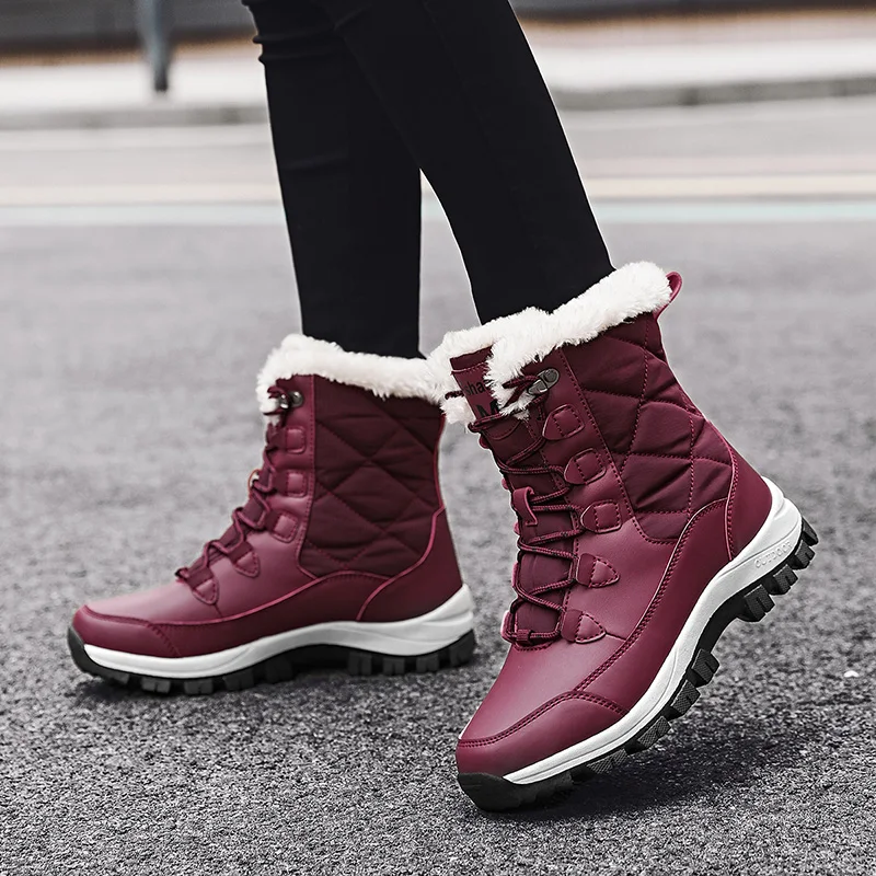 Women's Waterproof Winter Ankle Boots with Thick Fur and Non-Slip Sole 18 S15a2ad9341904f4a97f0a8207dfdf8e39 Women's Waterproof Winter Ankle Boots with Thick Fur and Non-Slip Sole