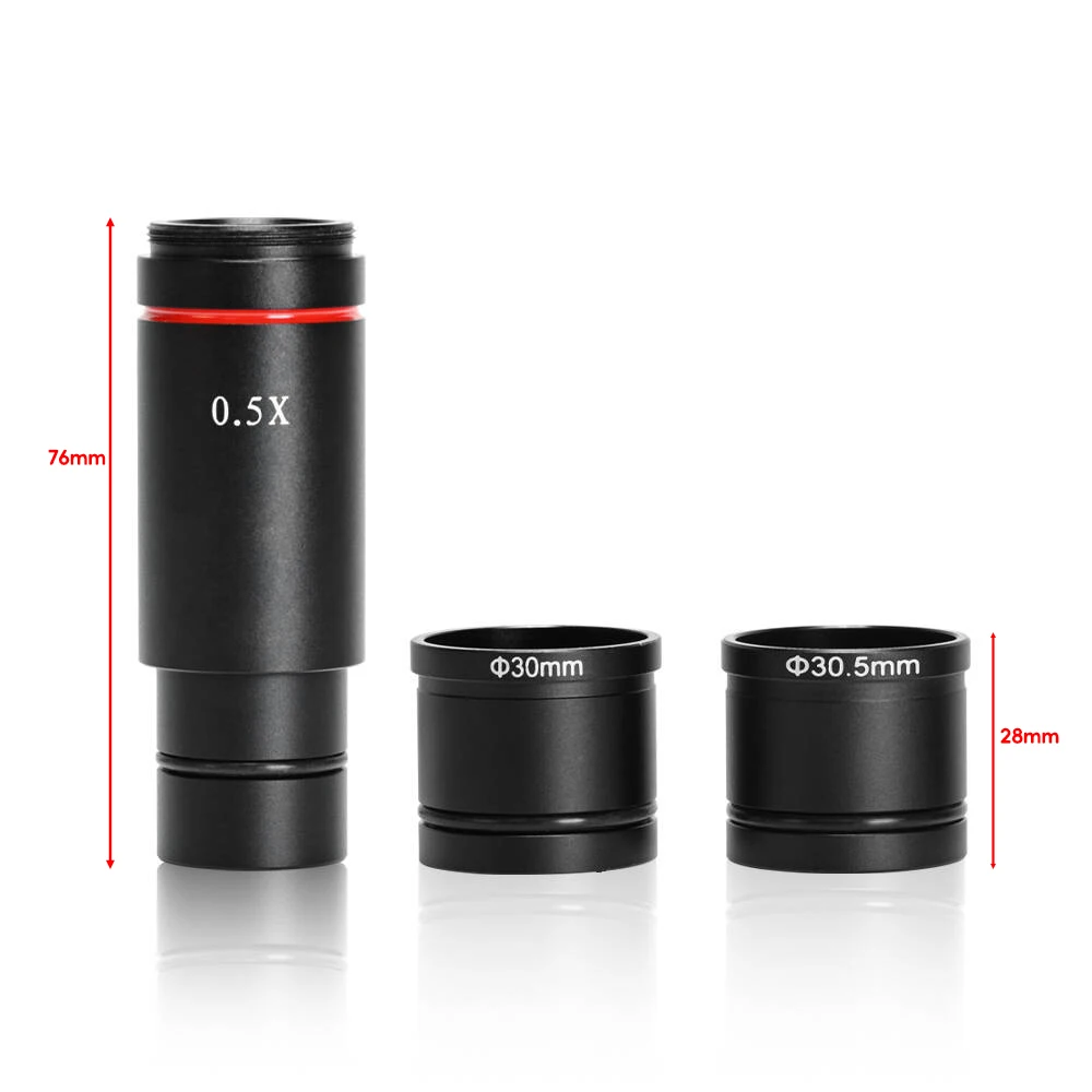 Hayear 현미경 카메라 16MP 2K HDMI USB 산업용 카메라 + 0.5X 접안렌즈 23.2mm 마운팅 및 30mm 30.5mm 어댑터 현미경용