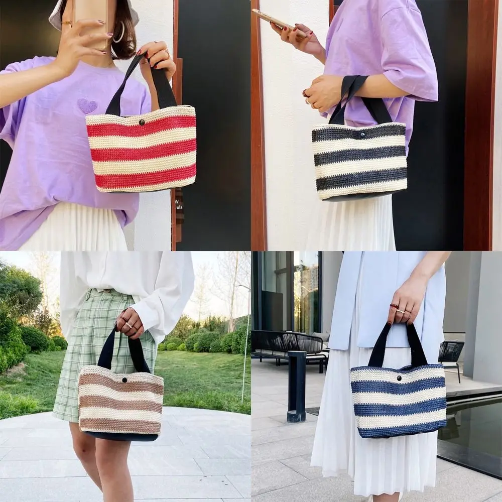 

Соломенная пляжная сумка с пуговицами для женщин и девушек