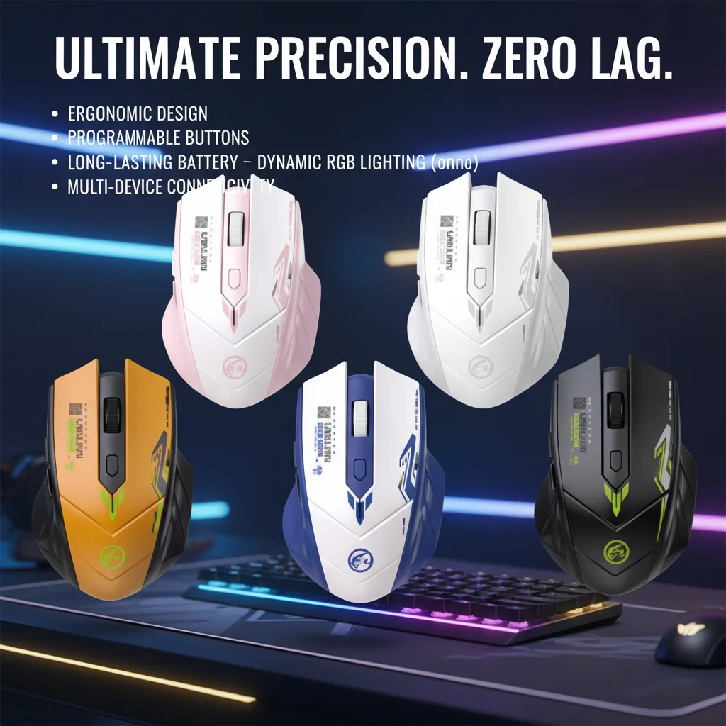 무선 인체공학적 디자인 마우스, 블루투스/2.4G, 충전식, 6버튼, 노트북 PC 컴퓨터 사무실용 1600 DPI 게이밍 마우스